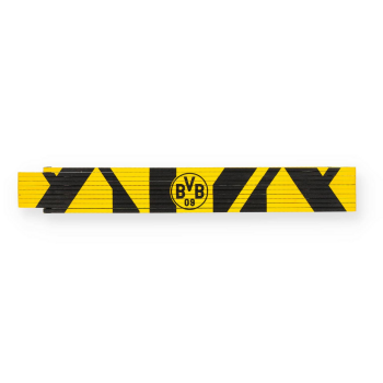 Borussia Dortmund BVB Zollstock 2 m Schwarz-Gelb mit Logo